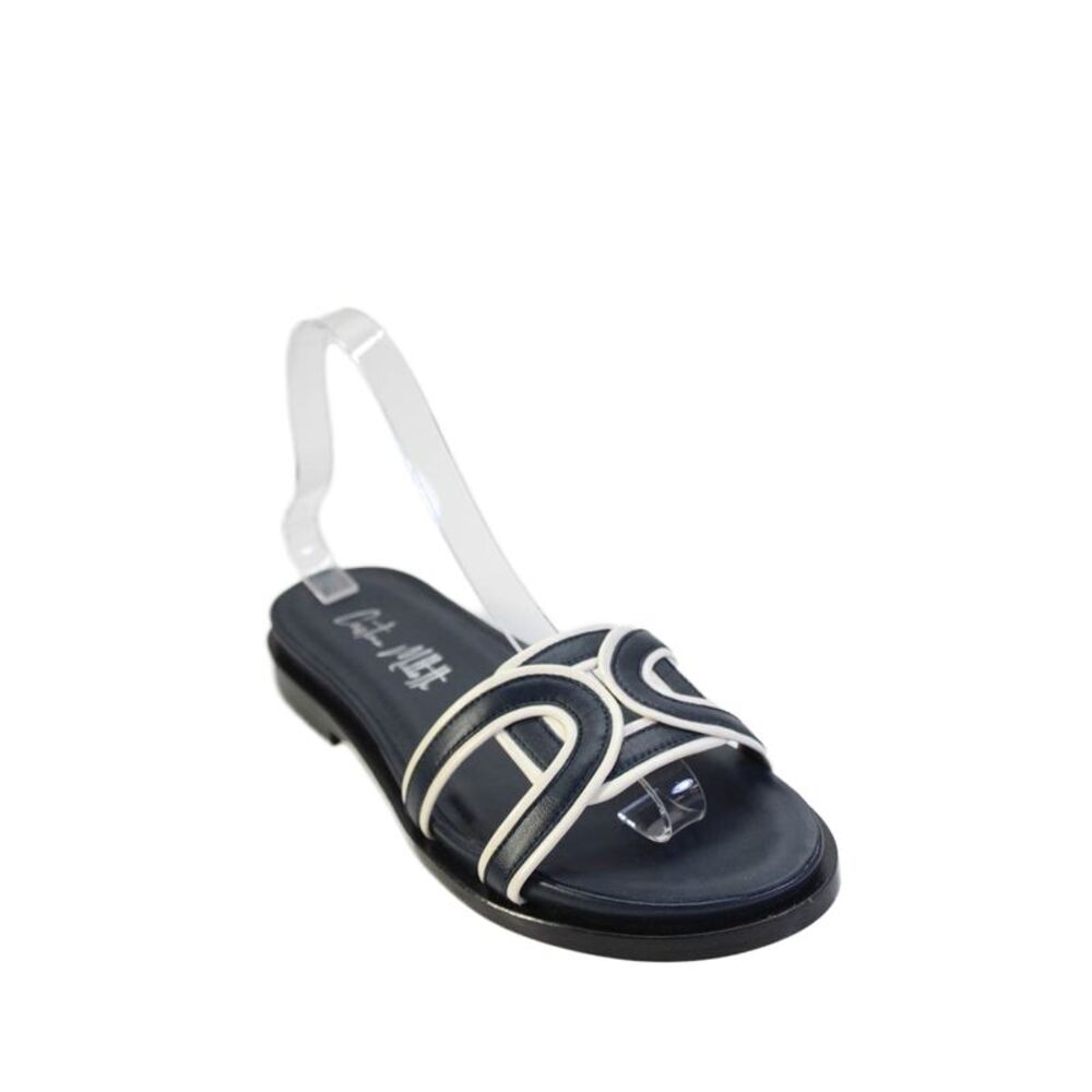 Cristina Millotti Womens Open Toe Slip On Santorini Sandals Blue Size EUR 39